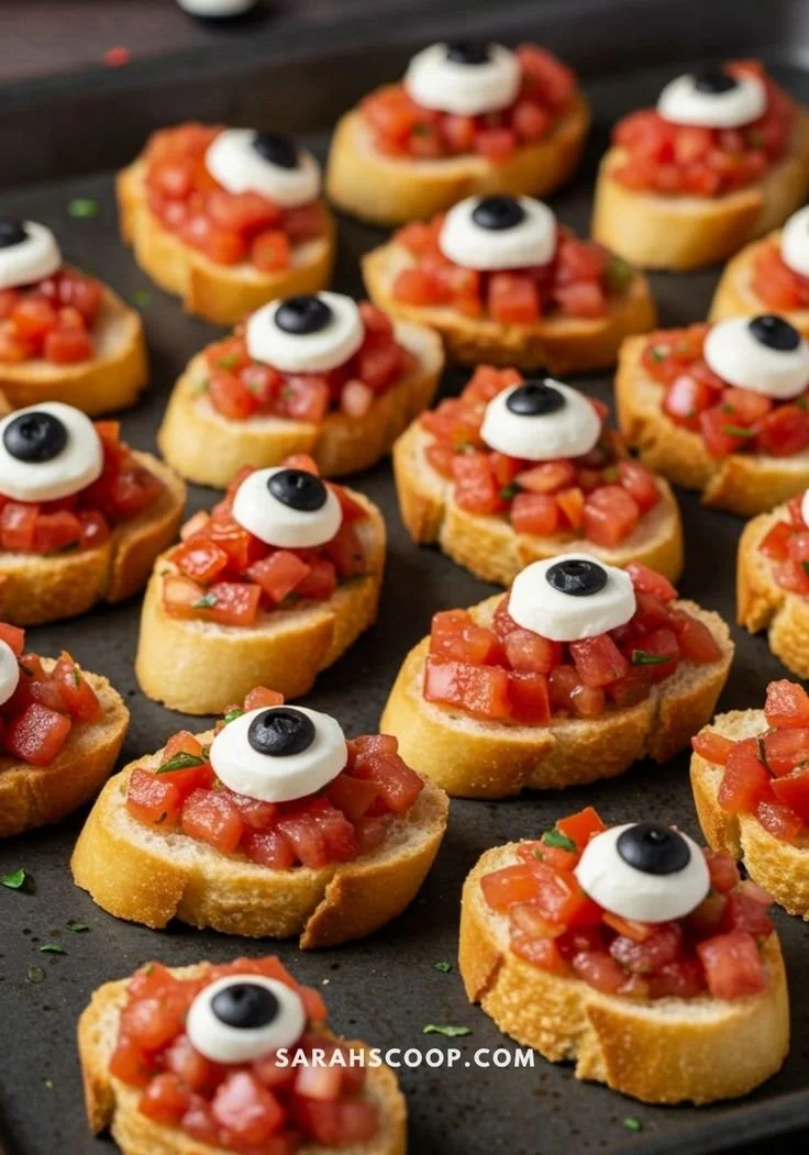A variety of spooky Halloween appetizers for a festive celebration