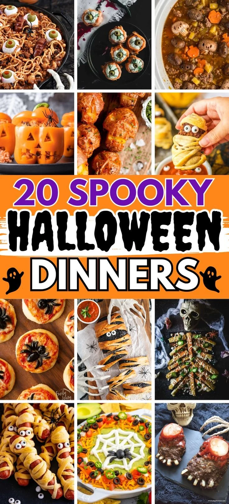 Spooky Halloween dinner recipes for a frightfully delicious party feast.