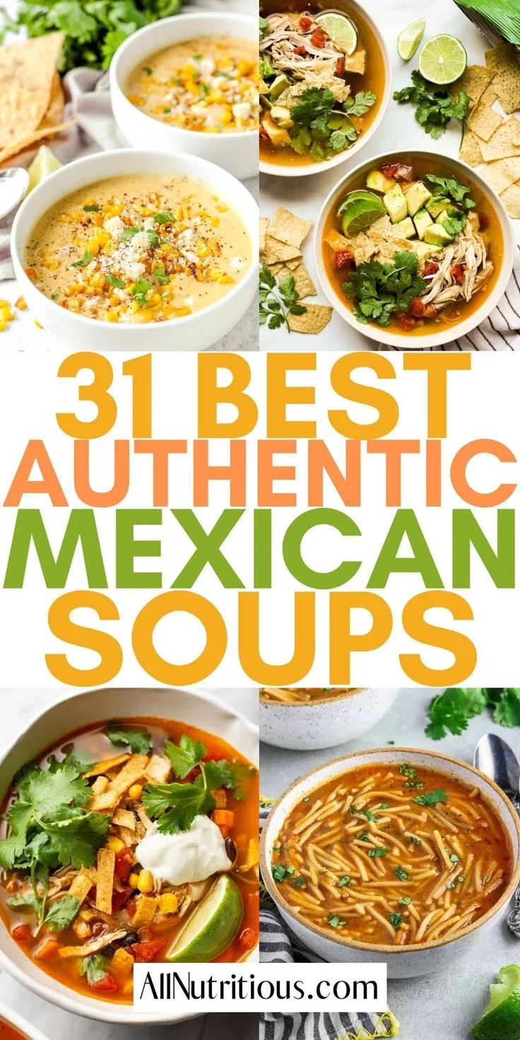 Bowl of traditional Mexican soup topped with fresh herbs and spices.