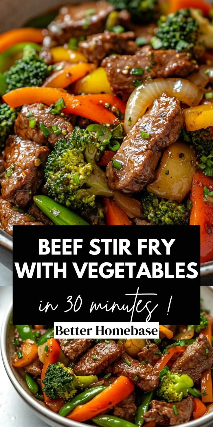 Beef Stir Fry with Vegetables cooked in 30 minutes