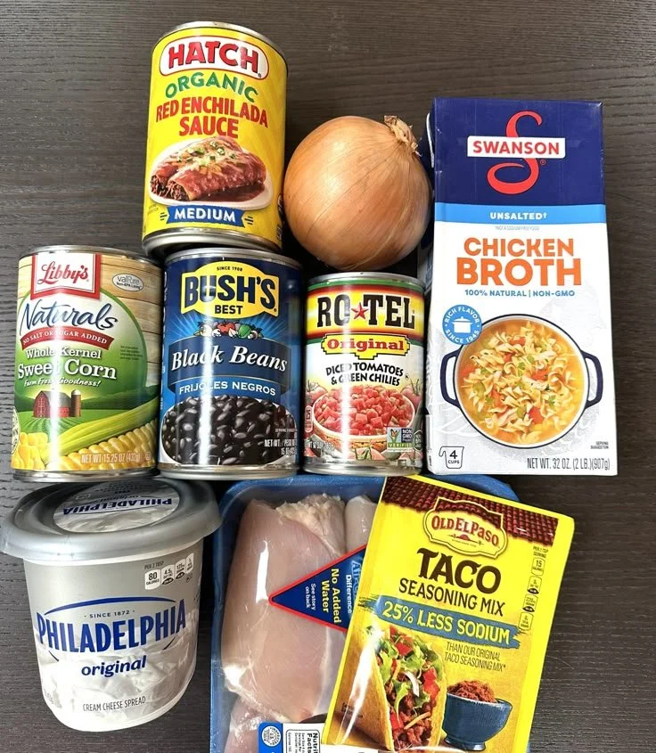 Delicious Chicken Chili Enchilada Soup made in a Crockpot