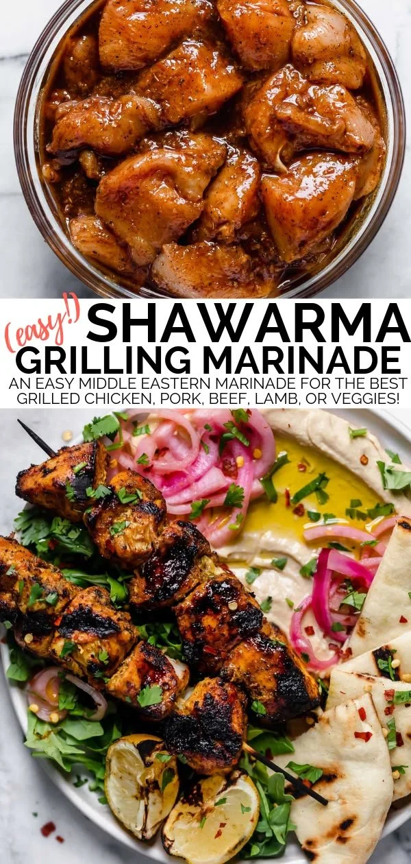 Easy shawarma marinade ingredients and preparation process