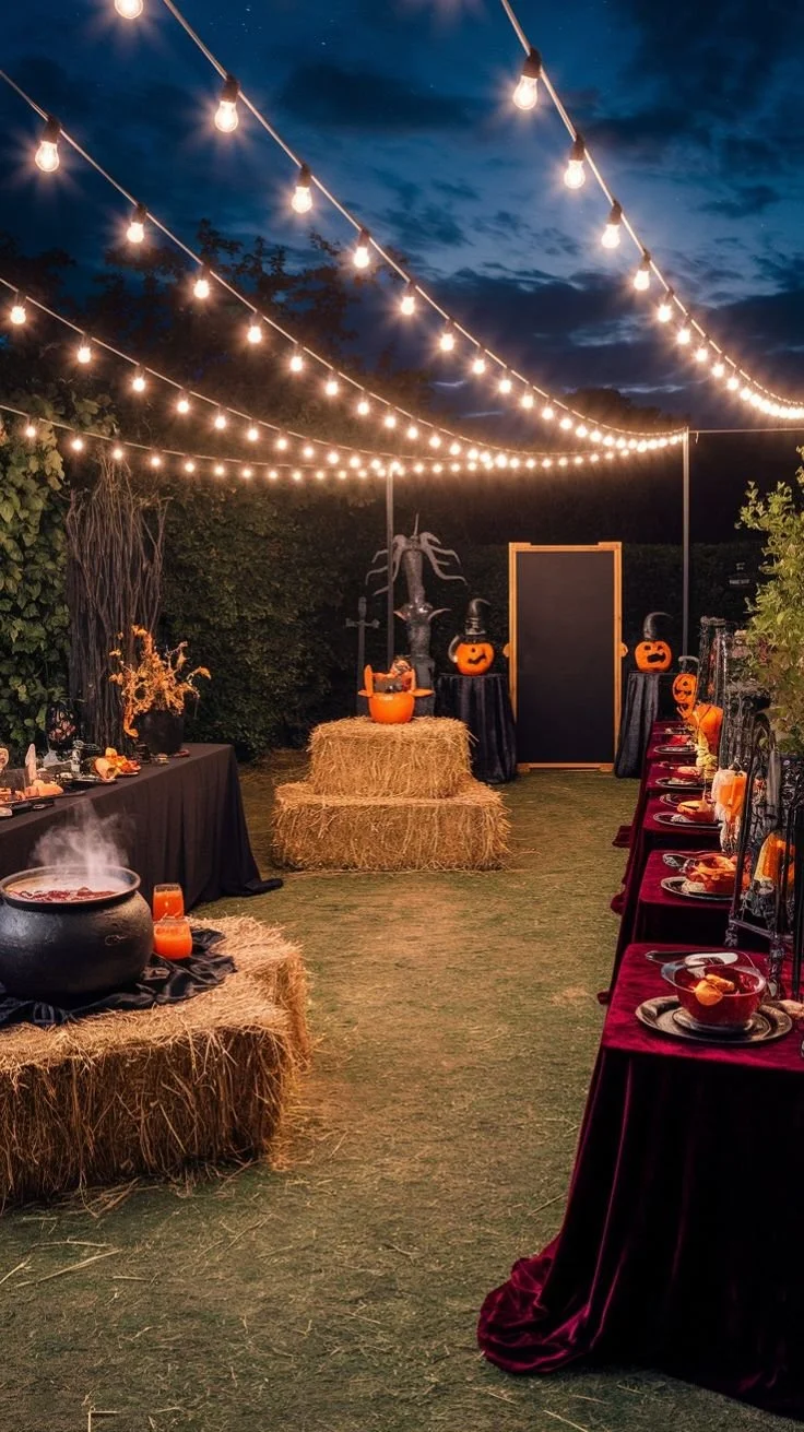Impressive Halloween outdoor party setups for festive celebrations.