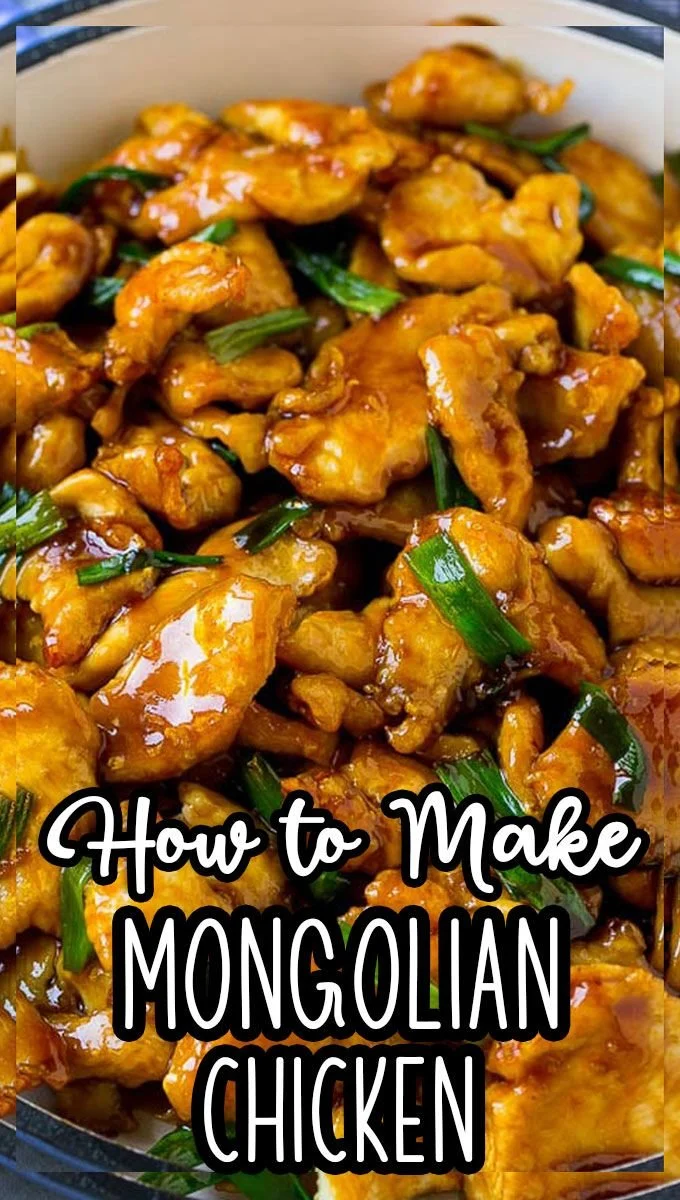 Plate of tasty Mongolian Chicken with vegetables and sauce