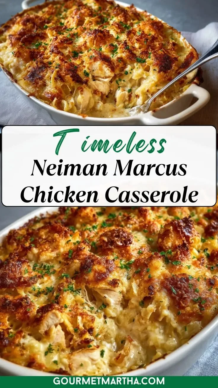Delicious Neiman Marcus chicken casserole for a comforting dinner