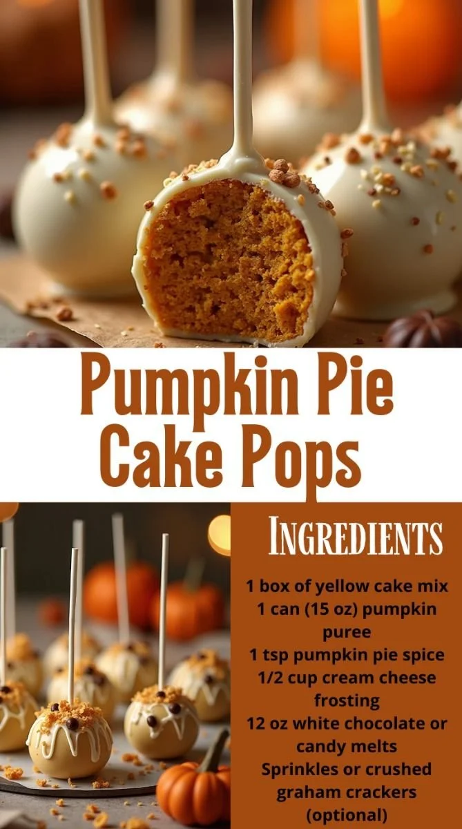 Delicious Pumpkin Pie Cake Pops arranged on a festive plate